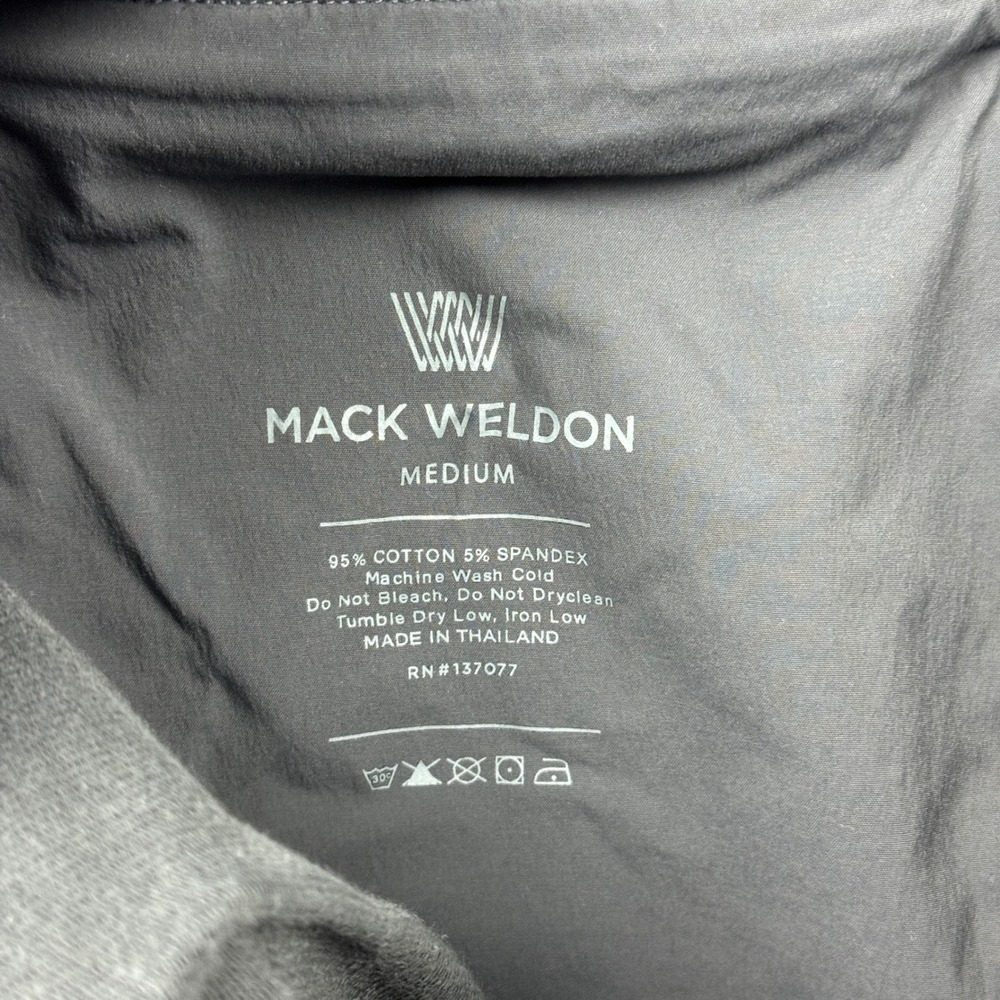 Mack Weldon Ace Sweatshort Mens Medium Grey Cotton Blend Drawstring Shorts - Picture 9 of 13